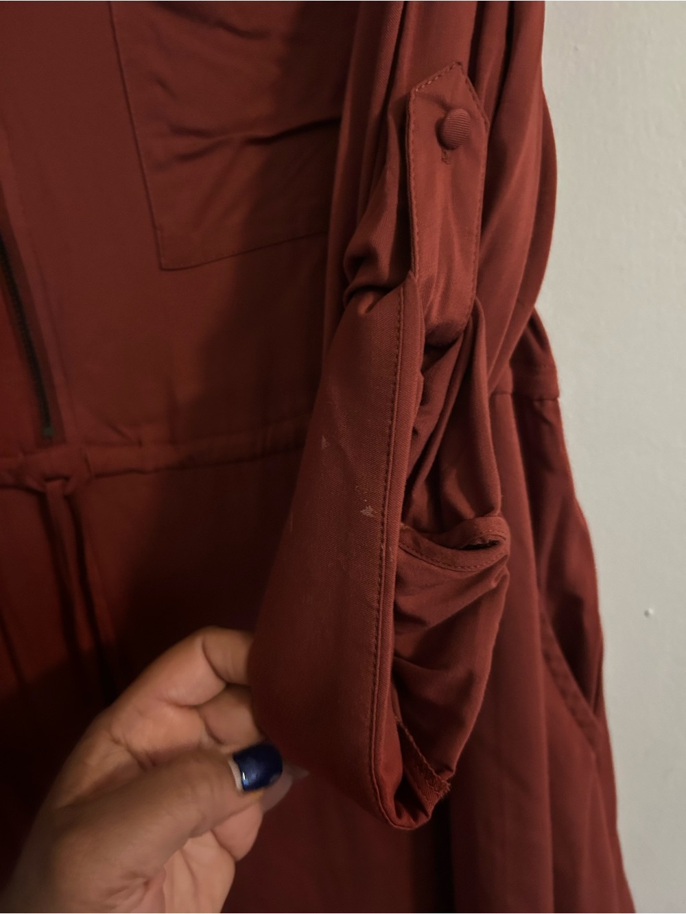 Torrid Rust Zip-Front Long Dress - Picture 3 of 9